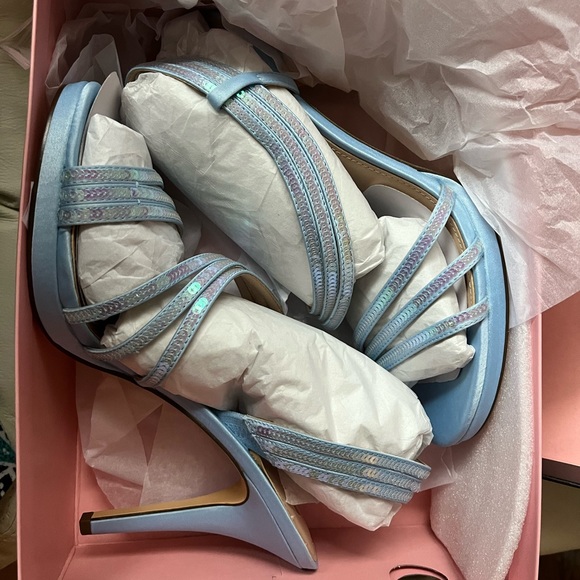 Blue sequin Nina heels - Picture 3 of 7